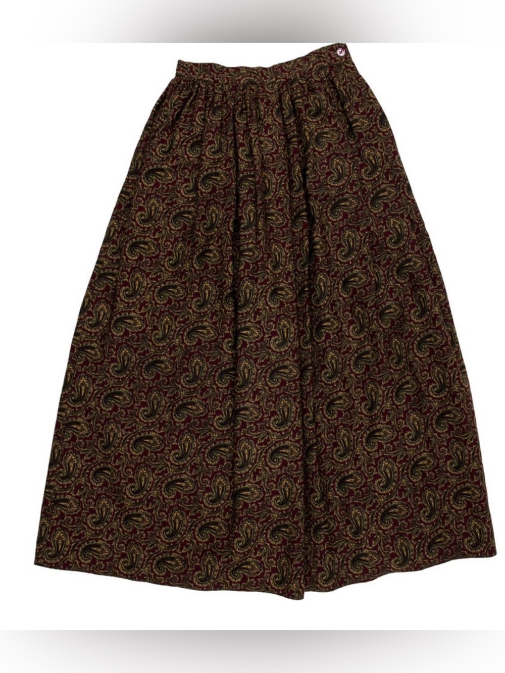 Ralph Lauren vintage Women's Burgundy Paisley Maxi Skirt